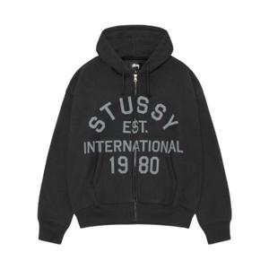 스투시 이스테블리시드 집 후드 블랙 118597