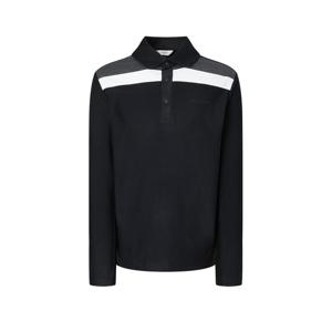 헤지스 골프 25FW 블랙 남성 어드밴스드 기모 긴팔 카라 티셔츠 HUTS5D712BK