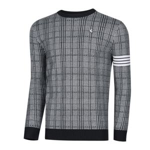 [파파브로] 남성 타탄체크 캐시미어 라운드넥라인 골프니트 LB-KNG-KS21M111