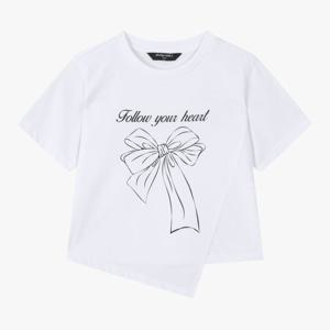 [더데이걸]사선 절개 반팔티 TGRA25305