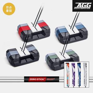 [좌타클럽/왼손용]]굴림채 ZET 제로토크 제로스틱 크롬샤프트 퍼터 세미 말렛 슈퍼스트로크그립 장착