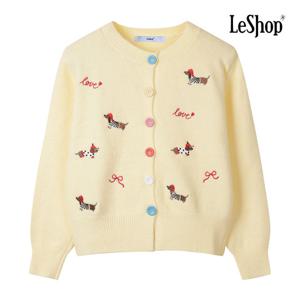 르샵  퍼피 자수 레인보우 버튼 니트 가디건 (BP9KC020A)