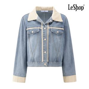 르샵  골덴 배색 카라 데님 자켓 (BP9JK006A)