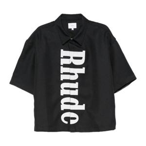 루드 센터 로고 버튼업 반팔 셔츠 RHPF25SR01731 3028 3028