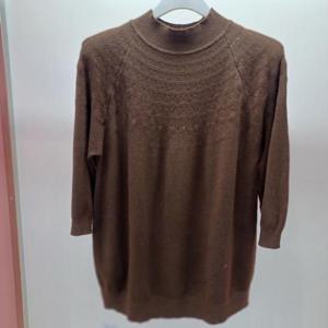 Latium HC06 얇고 부드러운 5부반팔 깔끔한 반목폴라 무지 니트티 T2533sw04B1