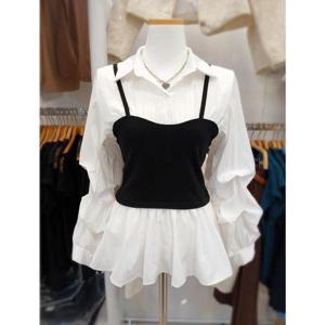 밸리걸 세이브존03 뷔스티에 포인트 블라우스 AG56840A