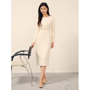 [제이제이 지고트]펄 슬리브 보트넥 H라인 원피스 GPAM0OP901