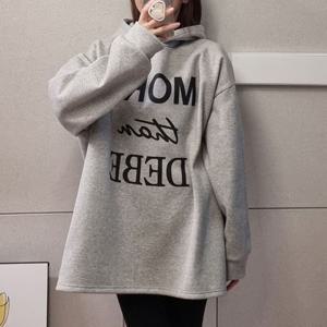 [나야홍]빅사이즈 412 레터링후드기모박스티 DNST443