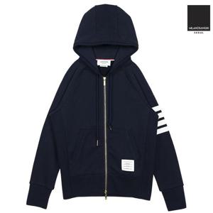 (당일) 24FW 톰브라운 사선 완장 네이비 코튼 후드 집업 MJT022H 00535 461