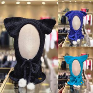 [파리게이츠]521E4AC386-여성 스마일 드롭 폼폼이 뿔 바라클라바-(25년겨울)