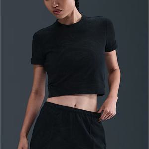 나이키 여성 반팔 프렌치 테리 프린트 탑 B4 HV2398 010