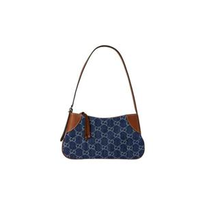 구찌 GG 엠블럼 스몰 숄더백 블루 아이보리 데님 820696-FAECC-4243