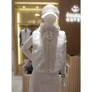 [파리게이츠]521E4JV301_IV-여성 퍼 믹스 구스다운 베스트-(25년겨울)