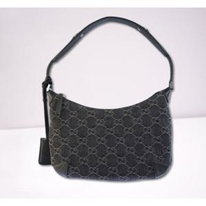 구찌 홀스빗 슬림 스몰 숄더백 블랙 그레이 GG 데님 774719-FACZ1-4952