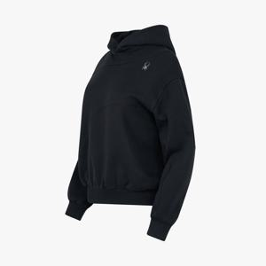 [스파이더] 여성 배색 기모 후드 티셔츠 SPKWCNHD356WBLK