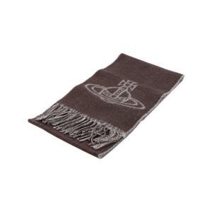 비비안웨스트우드 25FW ORB 자카드 싱글 더블 울 여성 머플러 81030006 W00ZH D401