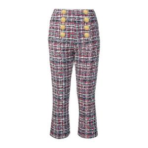 25 FW 발망 발망 버튼 프런트 트위드 팬츠 RF25137C049 TP444088520