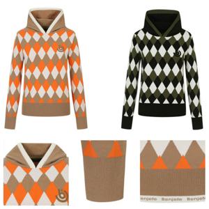 [벤제프][벤제프골프] 여성 아가일패턴 후드 풀오버 BQ5MWSP803