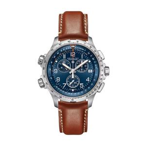 해밀턴 H77922541 카키 에비에이션 엑스윈드 GMT 크로노 남성 가죽시계