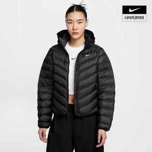 [나이키] 스포츠웨어 윈드푸퍼 여성 써마 핏 후드 패딩 HV5106-010