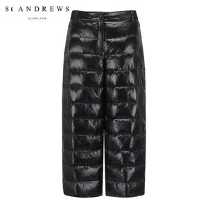 [세인트앤드류스] 여성 구스 다운 기모 8부 밴딩 팬츠 821E4PT008_BK