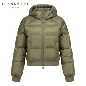 [세인트앤드류스] 여성 별 심볼 후드 리버서블 구스다운 패딩 점퍼 821E4JP010_KH