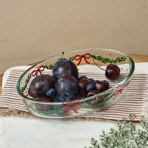 [모던하우스] 홀리베어 크리스마스 오븐용 내열 유리 그라탕기 20X13CM