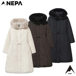 네파[택가 859.000원](7L82059) 여성 프리미아 네오 사파리 롱 패딩 롱 구스다운