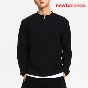 [뉴발란스] 티셔츠 /V5- NBNDE4S081 19 / MT43514 MEN 와플 헨리넥 긴팔티 (SEMI-OVER FIT)