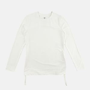 [데상트] 여성 레귤러핏 셔링 긴팔 티셔츠 아이보리 SP322UTL79