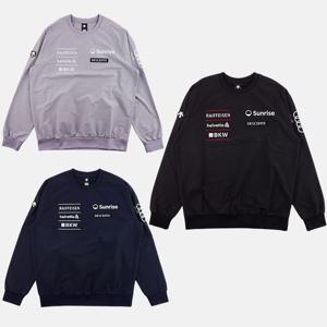 [데상트] 공용 레귤러핏 SWISS SKI 기모 우븐 맨투맨 SP323SWH91