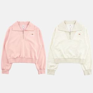 [르꼬끄] 여성 루즈핏 더블텐션 반집업 맨투맨 QP322OFS72