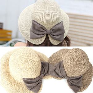백리본햇 밀짚모자 여성 썬캡 여름모자 비치모자 왕골 밀집모자