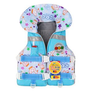 SOS 구명조끼 유아동 오리패밀리고급(블루)