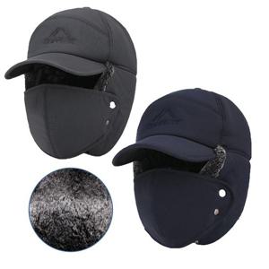 에이치투 겨울 캡형 귀도리 방한 털 모자 극세사 방한모자 군밤