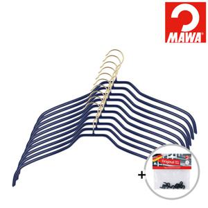 독일마와 B 옷걸이 실루엣 41F 다크블루 자켓용 10개입