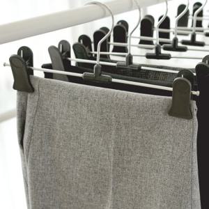 보노하우스 스트롱 논슬립 집게 바지걸이 20개 집게자국 없는 강력한 치마 바지 옷걸이