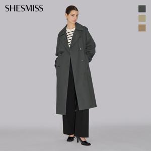 [쉬즈미스] 건플랩 벨티드 더블 트렌치 코트_SWWBYO32030