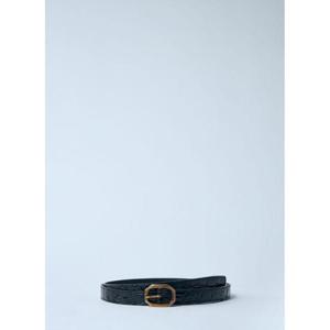 25 FW 생로랑 여성 악어 무늬 프레임 얇은 벨트  820019 1ZQ0X 1000 TP840391124