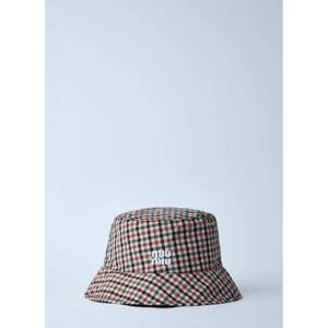 25 FW 미우미우 여성 비시 버킷 모자  miu0259046brn