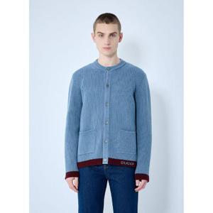 25 FW 구찌 남성 인타르시아 디테일 울 가디건  guc0159037blu