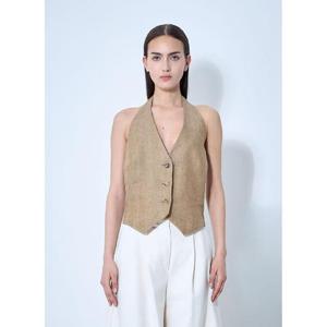 25 FW 막스마라 여성 사우로 홀터넥 웨이스트코트 max0260002brn