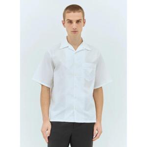 25 FW 프라다 남성 스트라이프 반팔 셔츠 pra0160004wht
