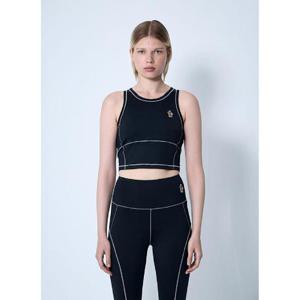 25 FW 몽클레어 여성 로고 모티프 티셔츠 mog0259011blk