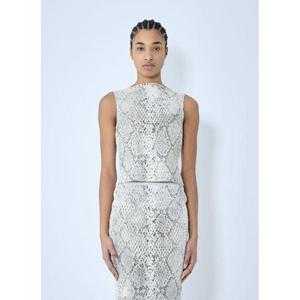 25 FW 알렉산더왕 여성 스네이크 양각 프린트 탱크 탑  awg0259012blk