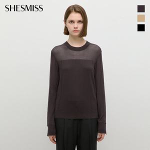 [쉬즈미스] 시스루 라운드넥 니트_SSKPOP32130