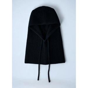 25 FW 프라다 여성 로고 플라크 발라클라바 pra0262008blk