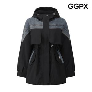 [백화점]GGPX  데님 배색 케이프 야상 점퍼 (GP9JP024F)