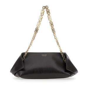 페라가모 로고 스트랩 브라운 가죽 숄더 백 21A371 0787859