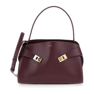 페라가모 HUG 로고 프린트 해머드 가죽 숄더 백 219816 0788916